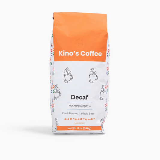 Kinos Coffee - Decaf Dark Roast, Mexican Chiapas Beans, Premium SHG EP Arabica Blend - 12 oz